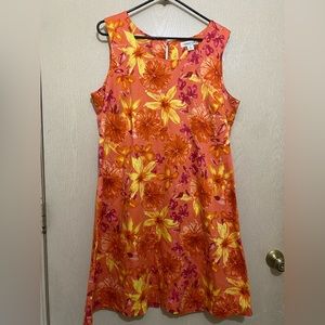 Floral Print Midi Dress - Coldwater Creek - Size 16
